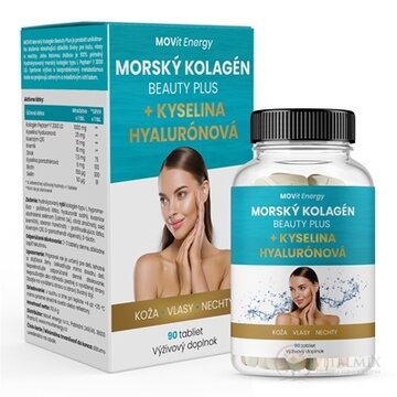 MOVit Morský Kolagén Beauty Plus tbl (+ kyselina hyaluronová) 1x90 ks obrázok