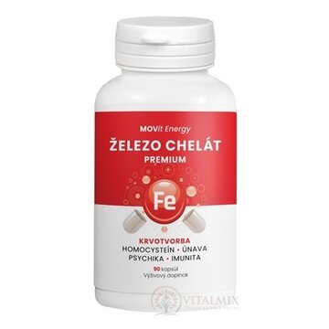 MOVit Železo Chelát Premium cps 1x90 ks obrázok