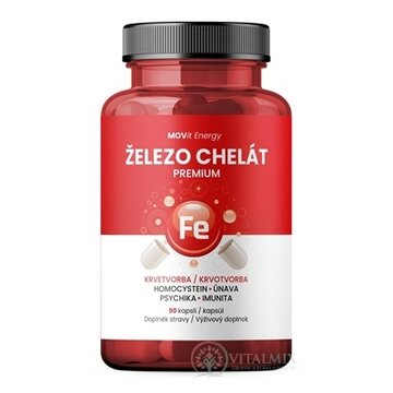 MOVit Železo Chelát Premium cps (inov.2023) 1x90 ks obrázok