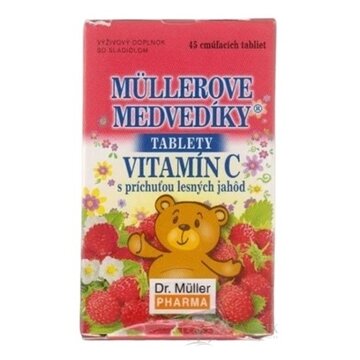 MÜLLEROVE medvedíky - VITAMÍN C tbl s príchuťou lesných jahôd 1x45 ks obrázok