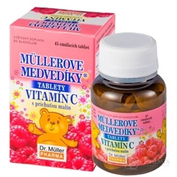 MÜLLEROVE medvedíky - VITAMÍN C tbl s príchuťou malín 1x45 ks obrázok