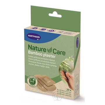 Nature Care Bamboo plaster náplasť priedušná, 3 veľkosti (25x72 mm, 30x40 mm, 40x60 mm) 1x20 ks obrázok