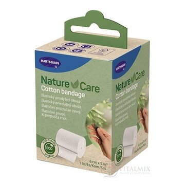 Nature Care Cotton bandage elastický obväz 6 cm x 5 m, 1x1 ks obrázok