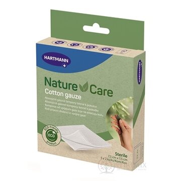 Nature Care Cotton gauze gázové kompresy 7,5 x7,5 cm, 5x2 ks obrázok
