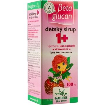 NATURES BETA GLUCAN DETSKÝ SIRUP 1+ s príchuťou lesnej jahody 1x100 ml obrázok