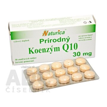 Naturica Prírodný KOENZÝM Q10 30 mg tbl (cmúľavé tablety) 1x30 ks obrázok