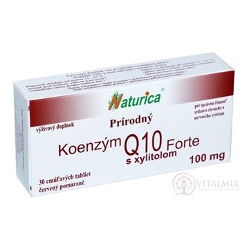 Naturica Prírodný KOENZÝM Q10 Forte 100 mg tbl (cmúľavé tablety) 1x30 ks obrázok