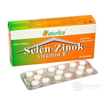Naturica SELÉN + ZINOK, vitamín E tbl 1x30 ks obrázok