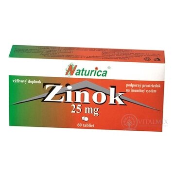 Naturica ZINOK 25 mg tbl 1x60 ks obrázok