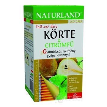 NATURLAND ČAJ S PRÍCH. HRUŠKA A CITRÓNOVÁ TRÁVA ovocný čaj, nálevové vrecúška 20x2 g (60 g) obrázok