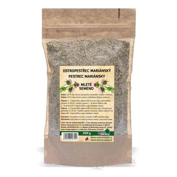 NaturProdukt Pestrec mariánsky Mleté semeno 1x200 g obrázok