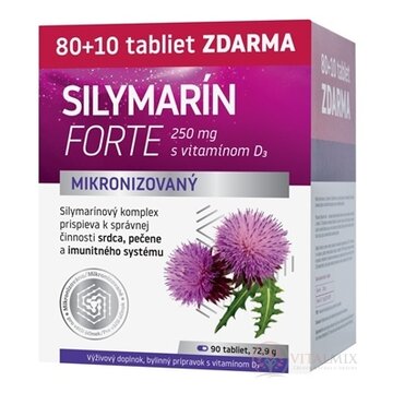 NaturProdukt Silymarin forte 4 tbl pečeň + imunitný systém (80+10 zadarmo) (90 ks) obrázok