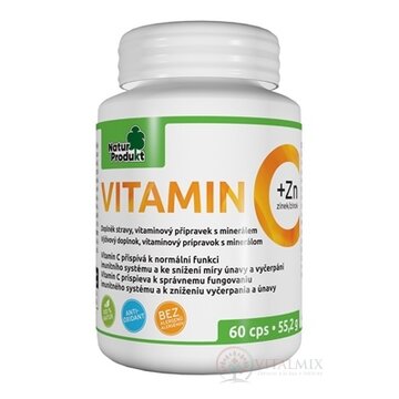 NaturProdukt VITAMÍN C 500 mg + Zinok 10mg cps 1x60 ks obrázok