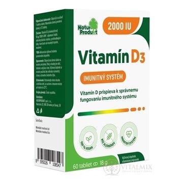 NaturProdukt Vitamín D3 2000 IU tbl (inov.2024)1x60 ks obrázok