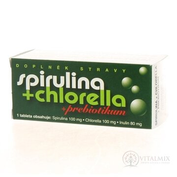 NATURVITA SPIRULINA + CHLORELLA + inulín tbl 1x90 ks obrázok