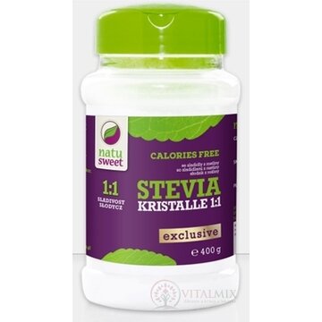 NATUSWEET STEVIA KRISTALLE 1:1 sladidlo, práškové 1x400 g obrázok