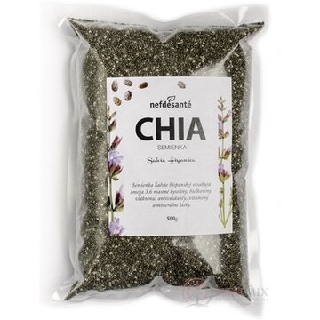 nefdesanté CHIA semienka semená Šalvie (Salvia Hispanica) 1x500 g obrázok