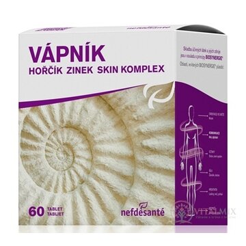 nefdesanté VÁPNIK HORČÍK ZINOK SKIN KOMPLEX tbl 6x10 (60 ks) obrázok