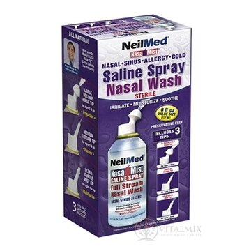 NeilMed NasaMist ALL in One sprej, soľný roztok, 3 nadstavce, 1x177 ml obrázok