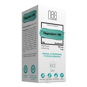nesVITAMINS Magnesium 165 mg + B6 1 mg cps 1x60 ks obrázok