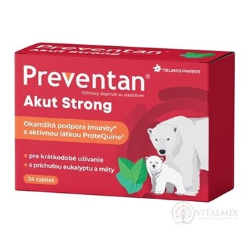 Neuraxpharm Preventan Akut Strong tbl s príchuťou eukalyptu a mäty 1x24 ks obrázok