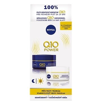 NIVEA Spevňujúci denný a nočný krém Q10 POWER DUO proti vráskam 2x50 ml obrázok
