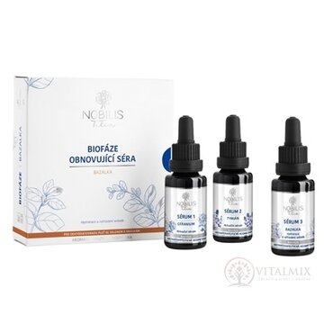 NOBILIS Tilia Biofáza Obnovujúce séra BAZALKA geránium, tymián,bazalka, pre dehydratovanú pleť so sklonom k vráskam 3x20 ml obrázok