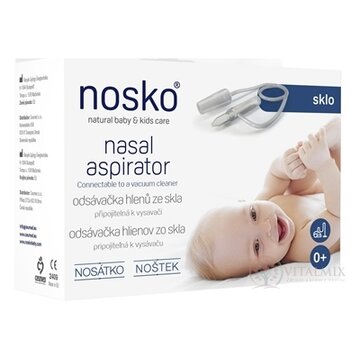 nosko Odsávačka hlienov - Sklo plastová so sklenenou hlavicou, pripojiteľná k vysávaču, 1x1 ks obrázok