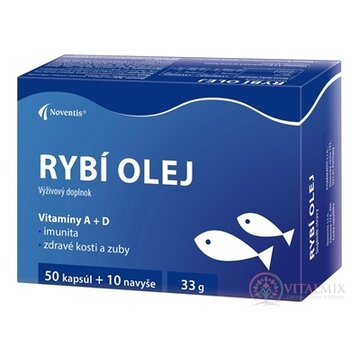 Noventis RYBÍ OLEJ cps 50+10 navyše (60 ks) obrázok