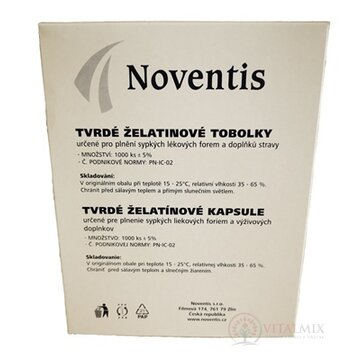 Noventis želatínové kapsuly veľkosť 00 Fagron natural 1x1000 ks obrázok