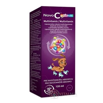 Novo C KIDS multi Multivitamín tekutý prípravok, príchuť lesné ovocie 1x120 ml obrázok