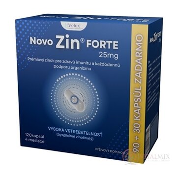 NOVO Zin FORTE 25 mg cps 90+30 ks zadarmo (120 ks) obrázok