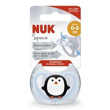 NUK Cumlík Space 0-6m BOX silikónový, 1x1 ks obrázok