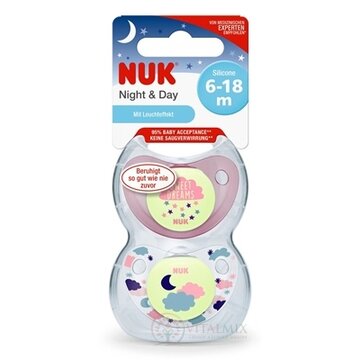 NUK Cumlík Trendline DEŇ & NOC V2-Silikón utišujúci, veľkosť 2 (6-18 mesiacov), 1x2 ks obrázok
