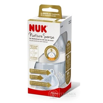 NUK FĽAŠA dojčenská Nature Sense 150 ml, silikónový cumlík otvor S (0-6 m.) 1x1 ks obrázok