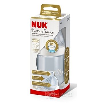 NUK FĽAŠA dojčenská Nature Sense 260 ml, silikónový cumlík otvor M (6-18 m.) 1x1 ks obrázok