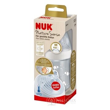 NUK Nature Sense FĽAŠA s kontrolou teploty 260 ml, silikónový cumlík M, 1x1 ks obrázok