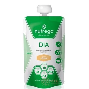 Nutrego DIA s príchuťou oriešok tekutá výživa 12x200 ml obrázok