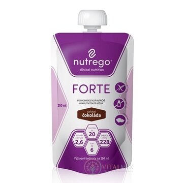 Nutrego FORTE s príchuťou čokoláda 12x200 ml obrázok