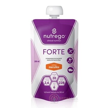 Nutrego FORTE s príchuťou marhuľa 12x200 ml obrázok