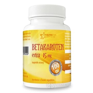 NUTRICIUS Betakarotén EXTRA 15 mg tbl 1x100 ks obrázok