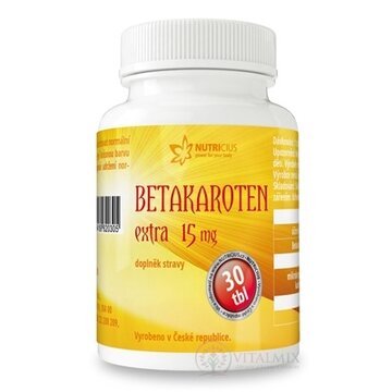 NUTRICIUS Betakarotén EXTRA 15 mg tbl 1x30 ks obrázok