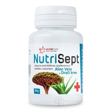 NUTRICIUS NutriSept Zásyp na podráždenú pokožku s Aloe Vera a Dračou krvou 1x20 g obrázok