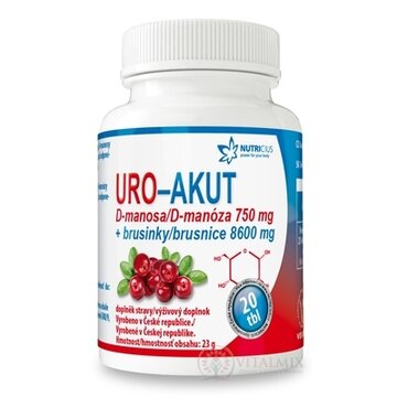 NUTRICIUS URO - AKUT tbl (D - manóza 750 mg + brusnice) 1x20 ks obrázok