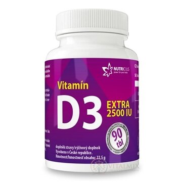 NUTRICIUS Vitamín D3 EXTRA 2500 IU tbl 1x90 ks obrázok