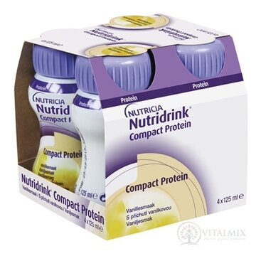 Nutridrink Compact Protein s vanilkovou príchuťou 4x125 ml (500 ml) obrázok