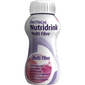 NUTRIDRINK MULTIFIBRE jahodová príchuť 4x200 ml obrázok
