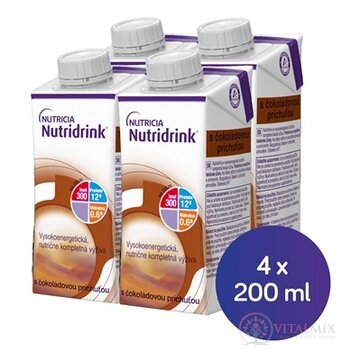 Nutridrink s čokoládovou príchuťou (krabička) 4x200 ml obrázok