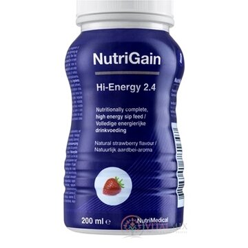 NutriGain Hi-Energy 2.4 (ActaGain 2.4 COMPLETE) jahodová príchuť 24x200 ml obrázok