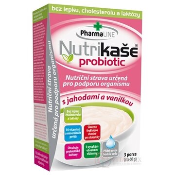 Nutrikaša probiotic - s jahodami a vanilkou 3x60 g (180 g) obrázok